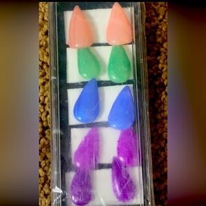 Handmade acrylic press ons with gel polish